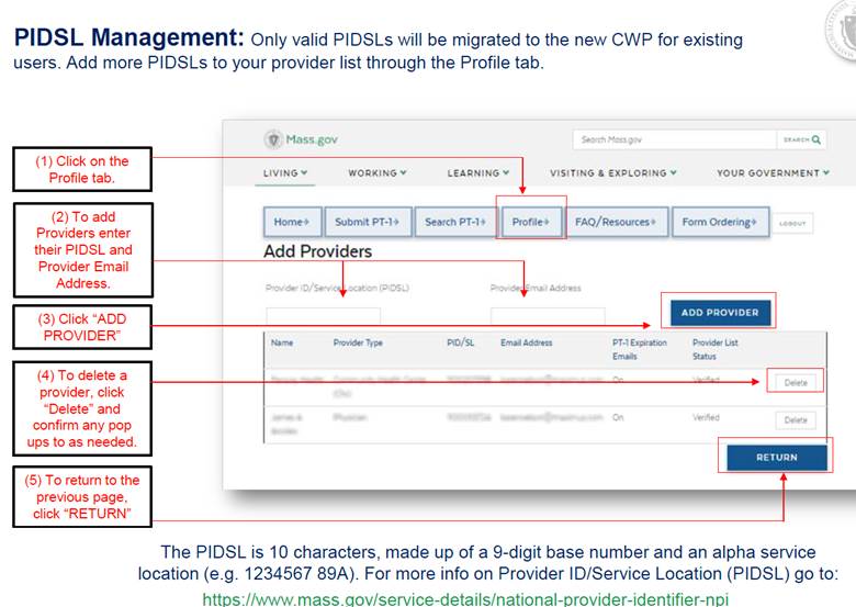 Provider delegation sample email